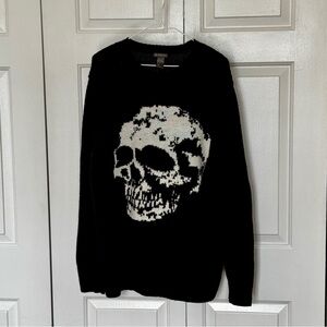 H&M Black Skull Sweater
